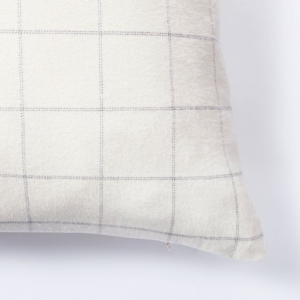 Oversized Windowpane Checked Square Throw Pillow Cream - Threshold™ designed w/ Studio McGee | Target