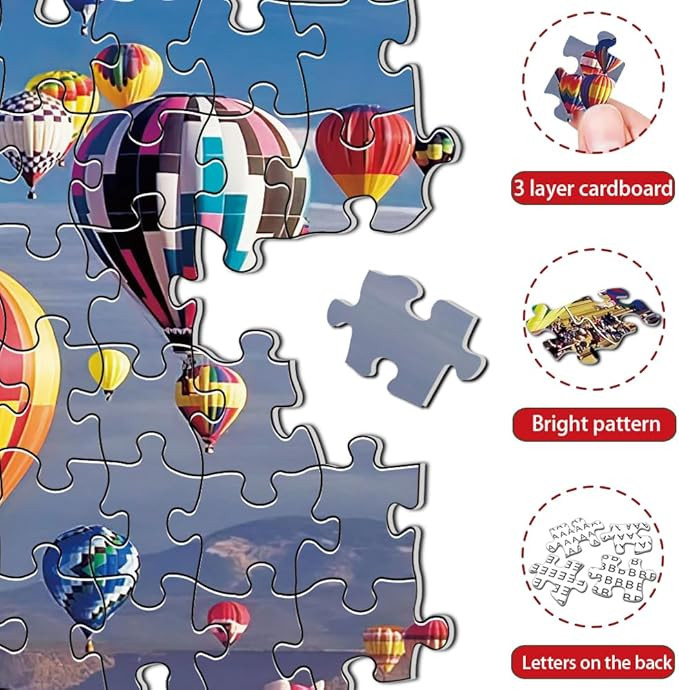 Puzzles for Adults 1000 Pieces Hot Air Balloon Jigsaw Puzzles 1000 Pieces for Kids Adults Teens F... | Amazon (US)