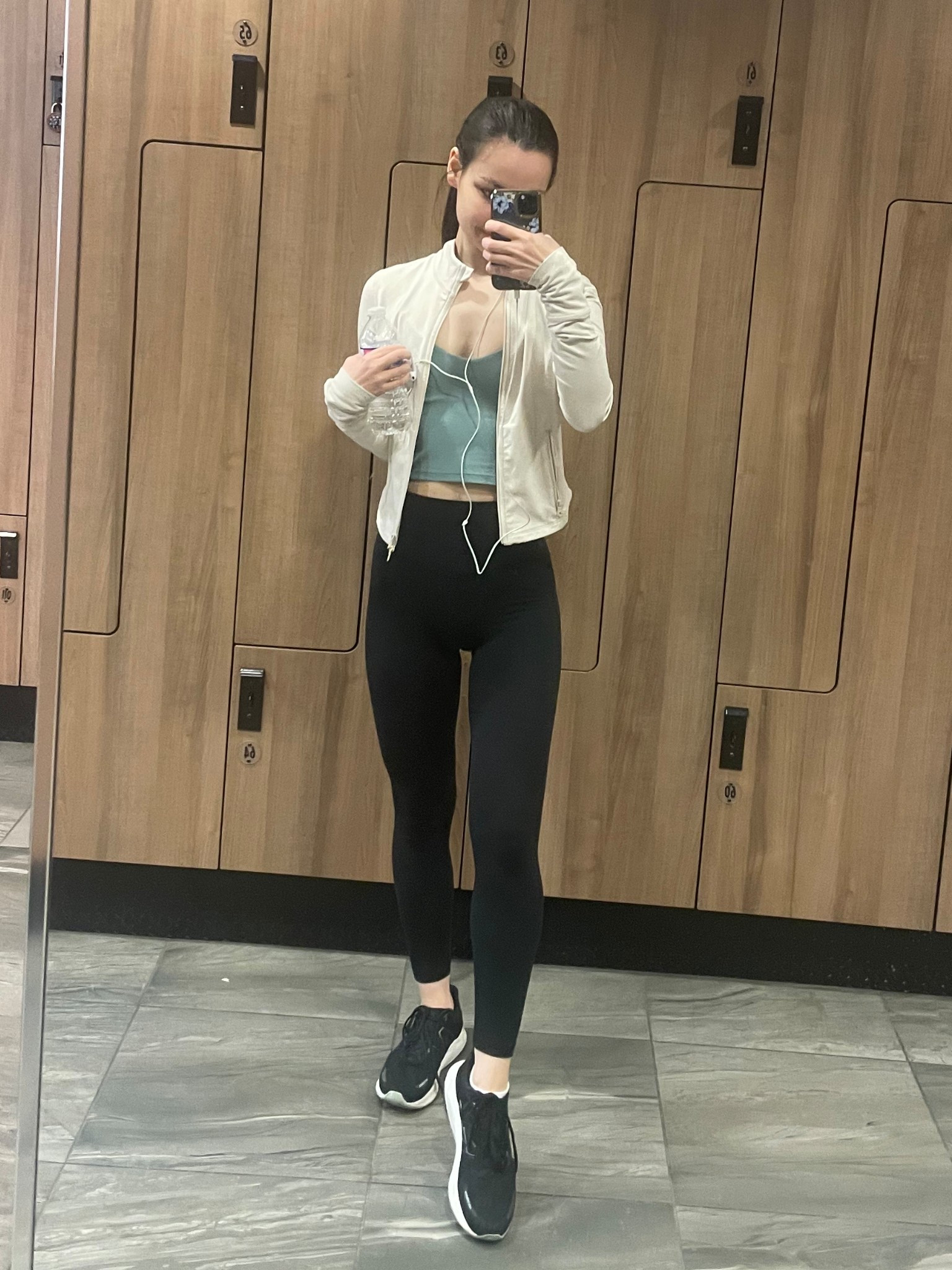 Lululemon align cami in crater blue size 2
Aerie leggings size XS
Jacket is Offline by Aerie The Hugger Double Zip Jacket size XS in Cake Batter (out of stock)
Shoes are New Balance Women’s Fuelcell Propel V3 Lightweight breathable running shoes size 8

#LTKcanada #LTKFashionMonth #LTKfitness