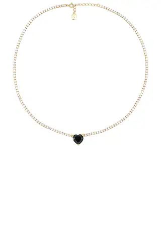 BONBONWHIMS Heart Gumdrop Tennis Necklace in Gold from Revolve.com | Revolve Clothing (Global)