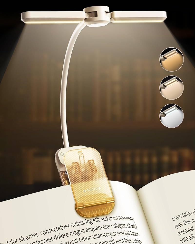 Reading Light, Rechargeable Book Light for Reading in Bed, 180°Adjustable Light Head- Eye Caring... | Amazon (US)