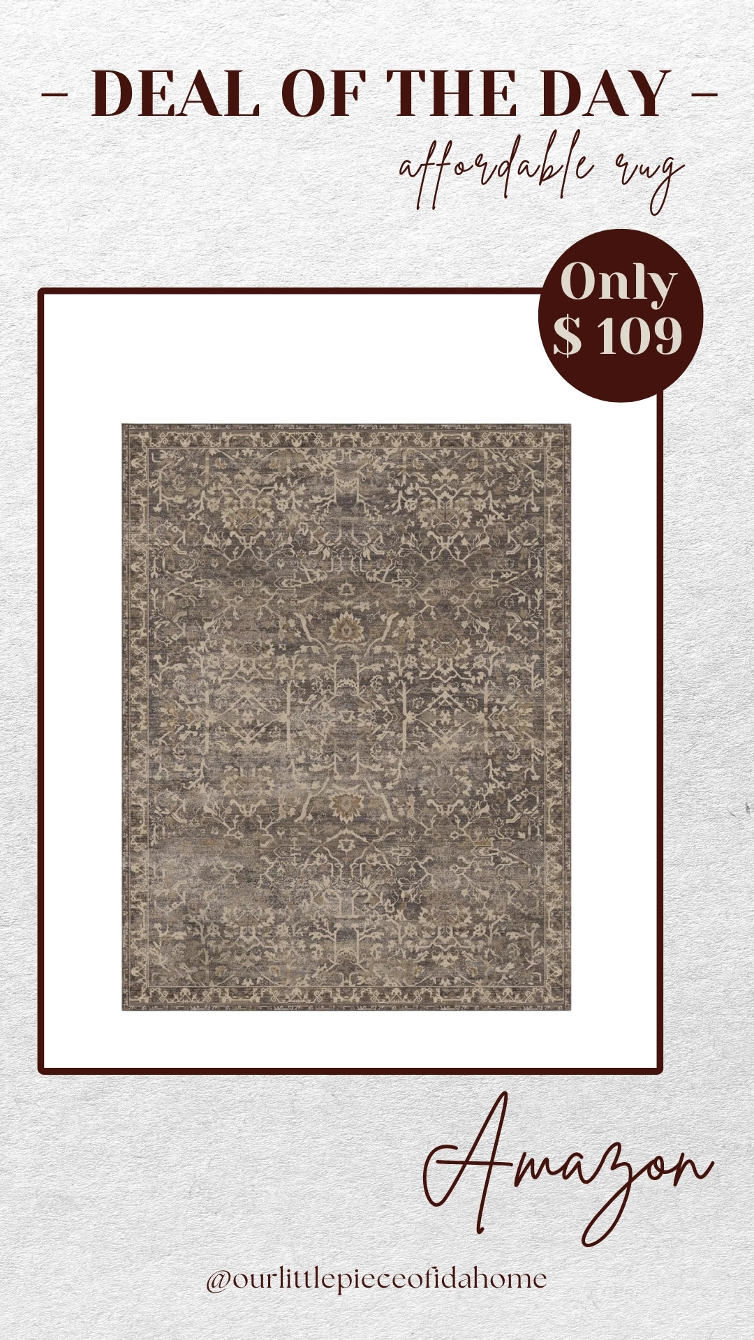 I found this neutral rug and it’s one of those pieces that grounds a space without taking it over.

I love the subtle pattern and soft tones, it adds depth and warmth while still keeping everything feeling light and cohesive.
 

 #LTKU #LTKHome #LTKSaleAlert
