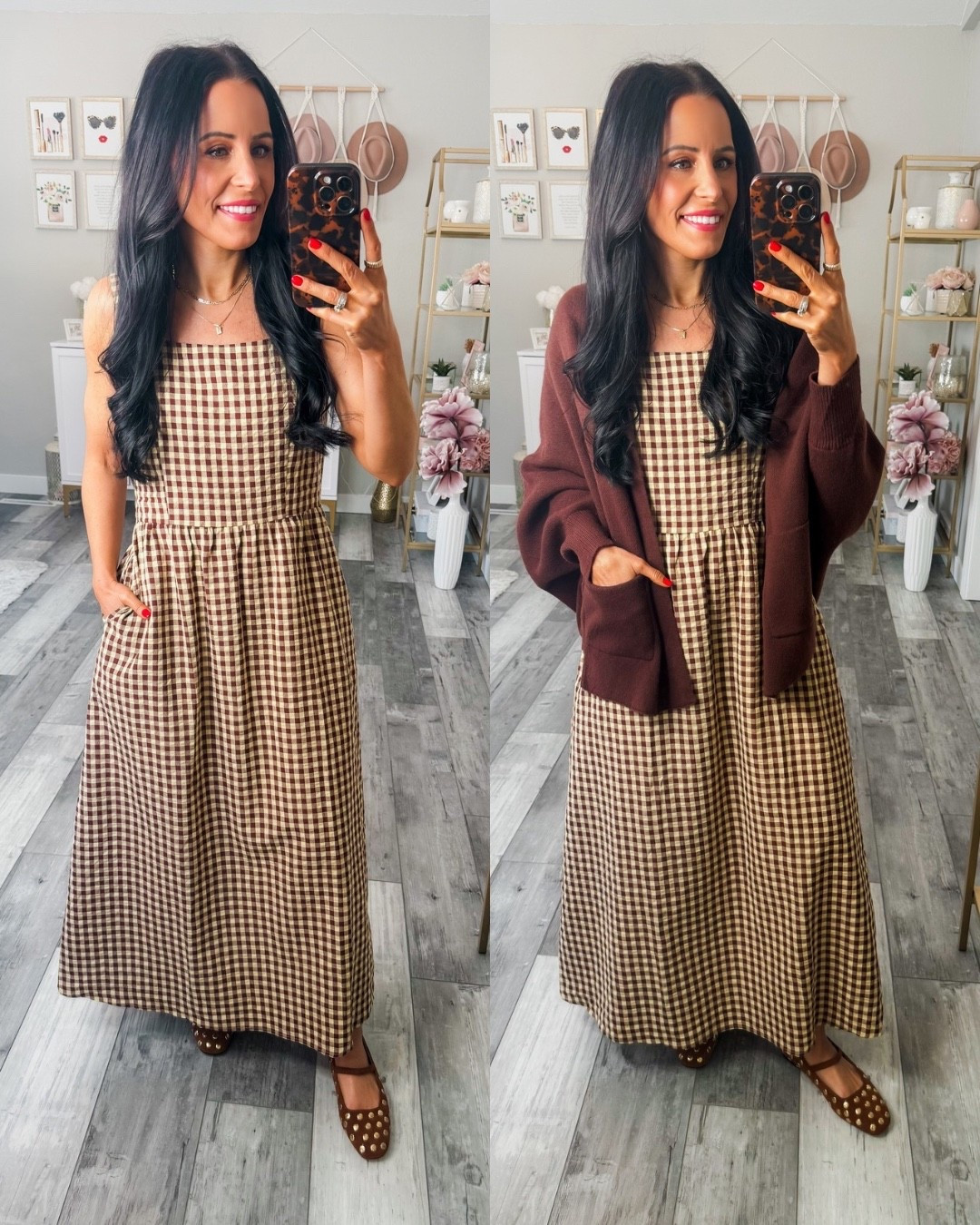 This gingham print maxi dress is so pretty and it has pockets 🙌! 

Wearing small in all. 

#LTKPetite #LTKFindsUnder100 #LTKFindsUnder50