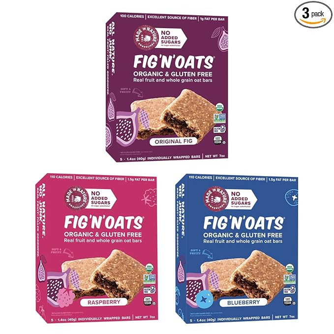 Made in Nature Fig ‘N’ Oat Bars, 1.4 Ounce 5 Count (3 Pack) – Original Fig, Blueberry, and ... | Amazon (US)