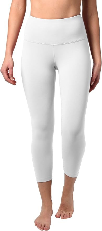 90 Degree By Reflex High Waist Squat Proof Capris - 22” Interlink Workout Capris | Amazon (US)