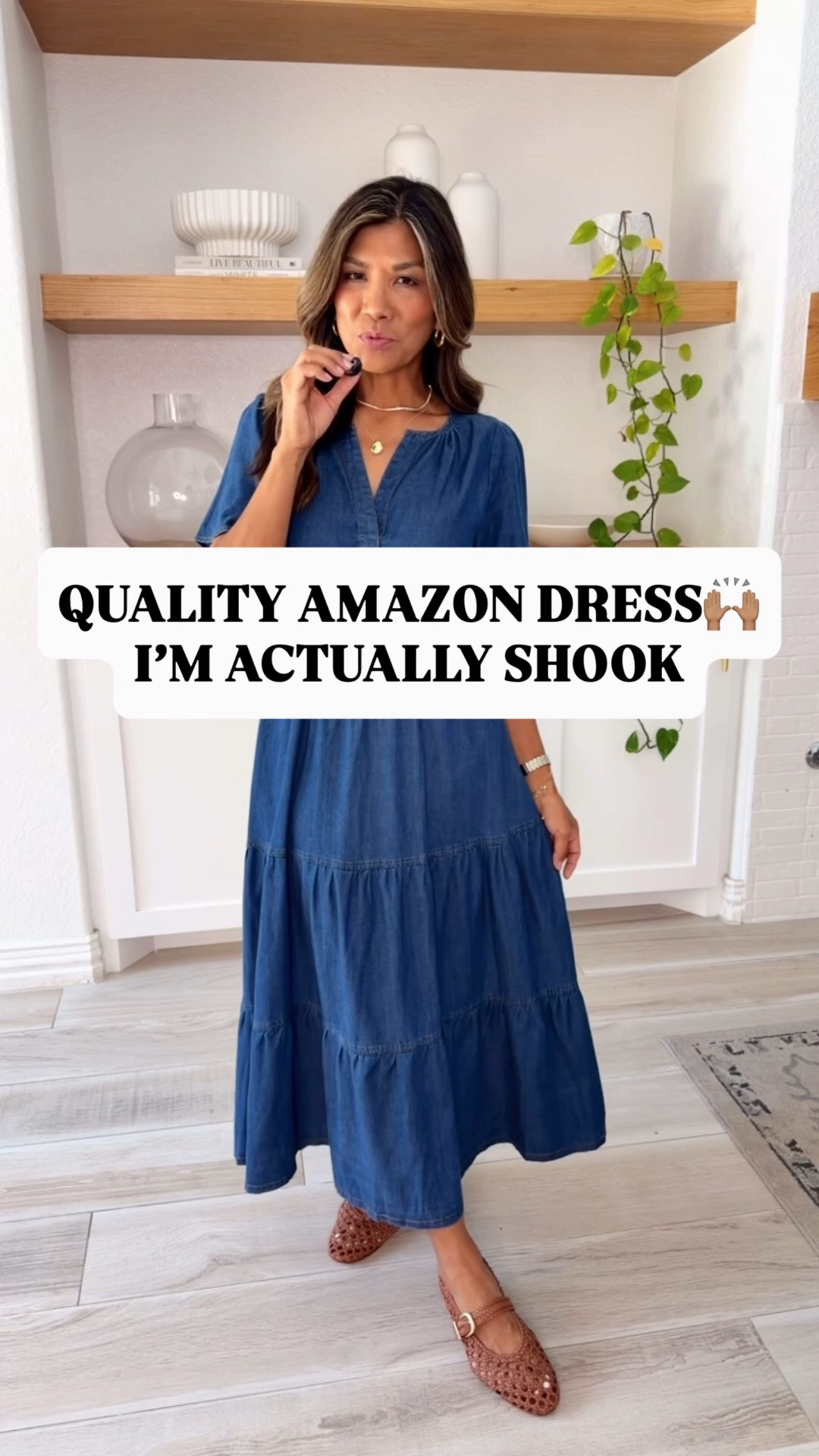 I’m 5’2” 118#ish for reference 
Dress in small-has pockets too. 
Shoes tts. Great teachers outfit also.
Sumer outfit, fall outfit, Amazon find, Amazon find, over 50 style, midlife fashion, petite fashion,midlife women, affordable fashion, fashion over40

#LTKPetite #LTKOver40 #LTKWorkwear