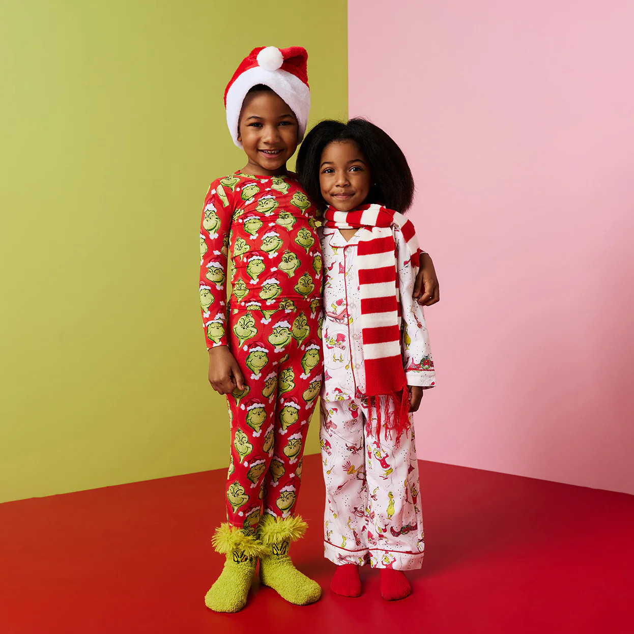 Red Long Sleeve Toddler Pajamas | Dr. Seuss The Grinch | Posh Peanut