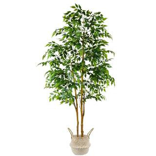 7 ft. Artificial Ficus Tree with Basket TG26D8T4 | The Home Depot