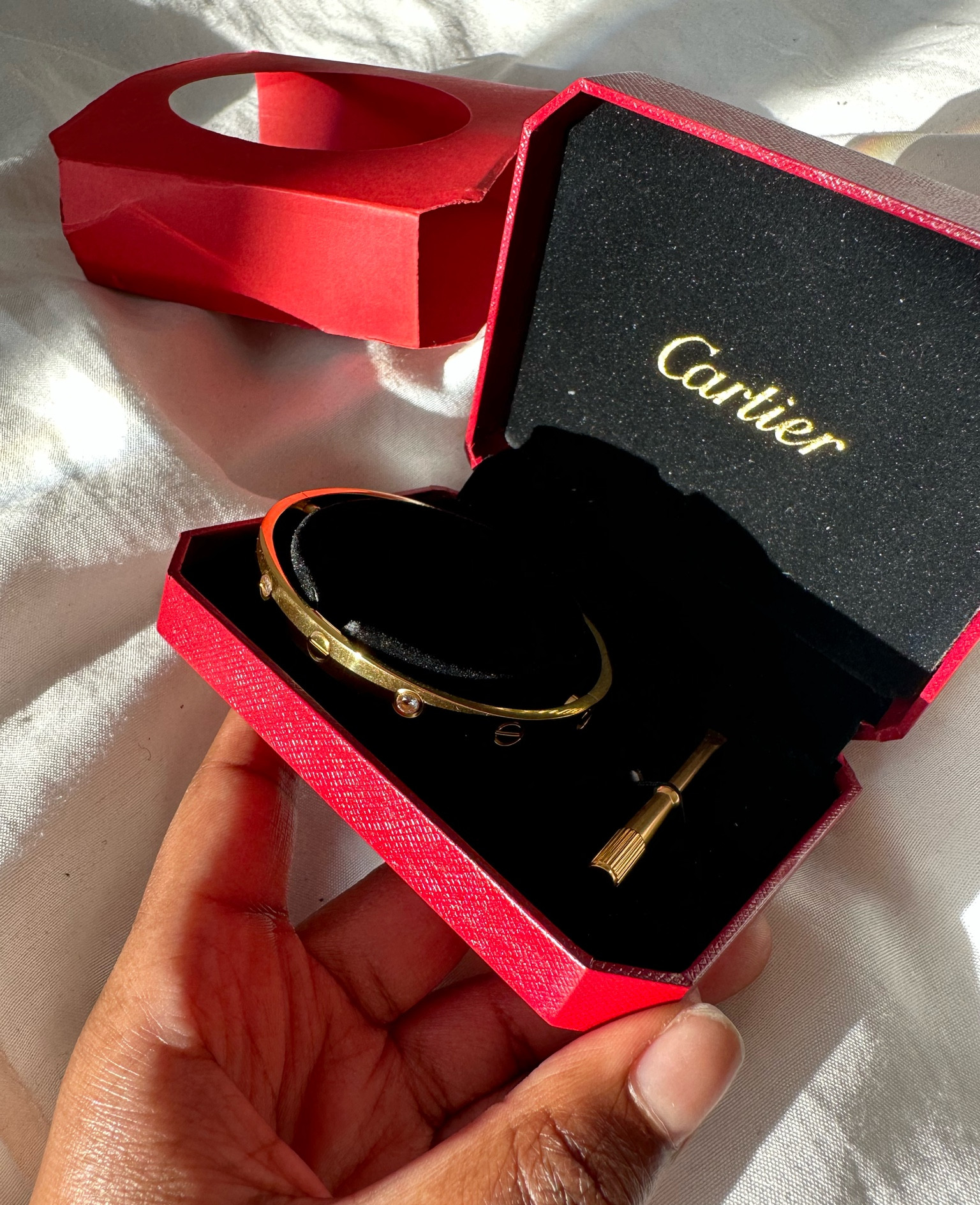 Gold and Diamond Cartier love bracelet 

#LTKFind