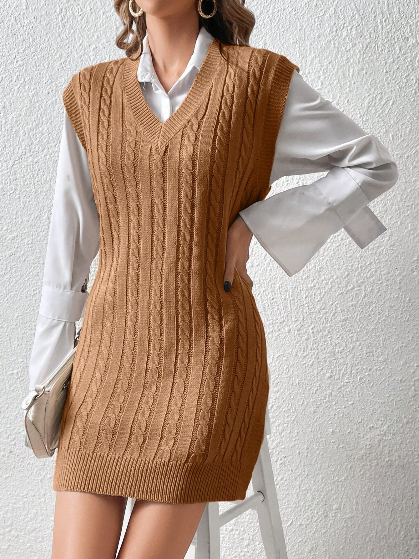 SHEIN Frenchy Casual Solid Color Long Cardigan Sweater Vest, Spring/Fall | SHEIN USA | SHEIN