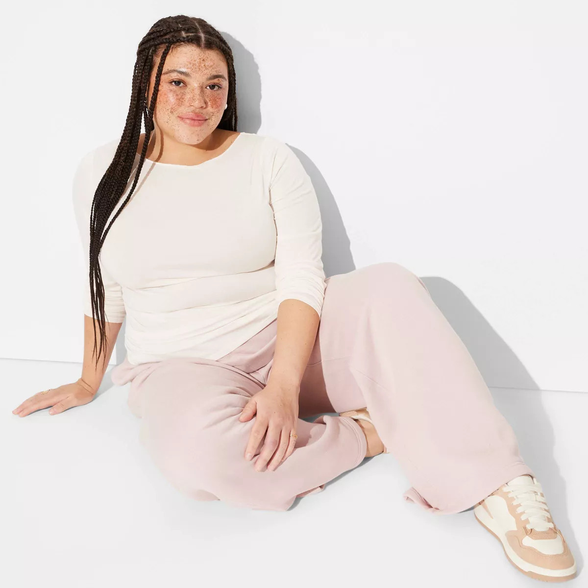 Women's Long Sleeve Boat Neck Ruched Top - Wild Fable™ | Target