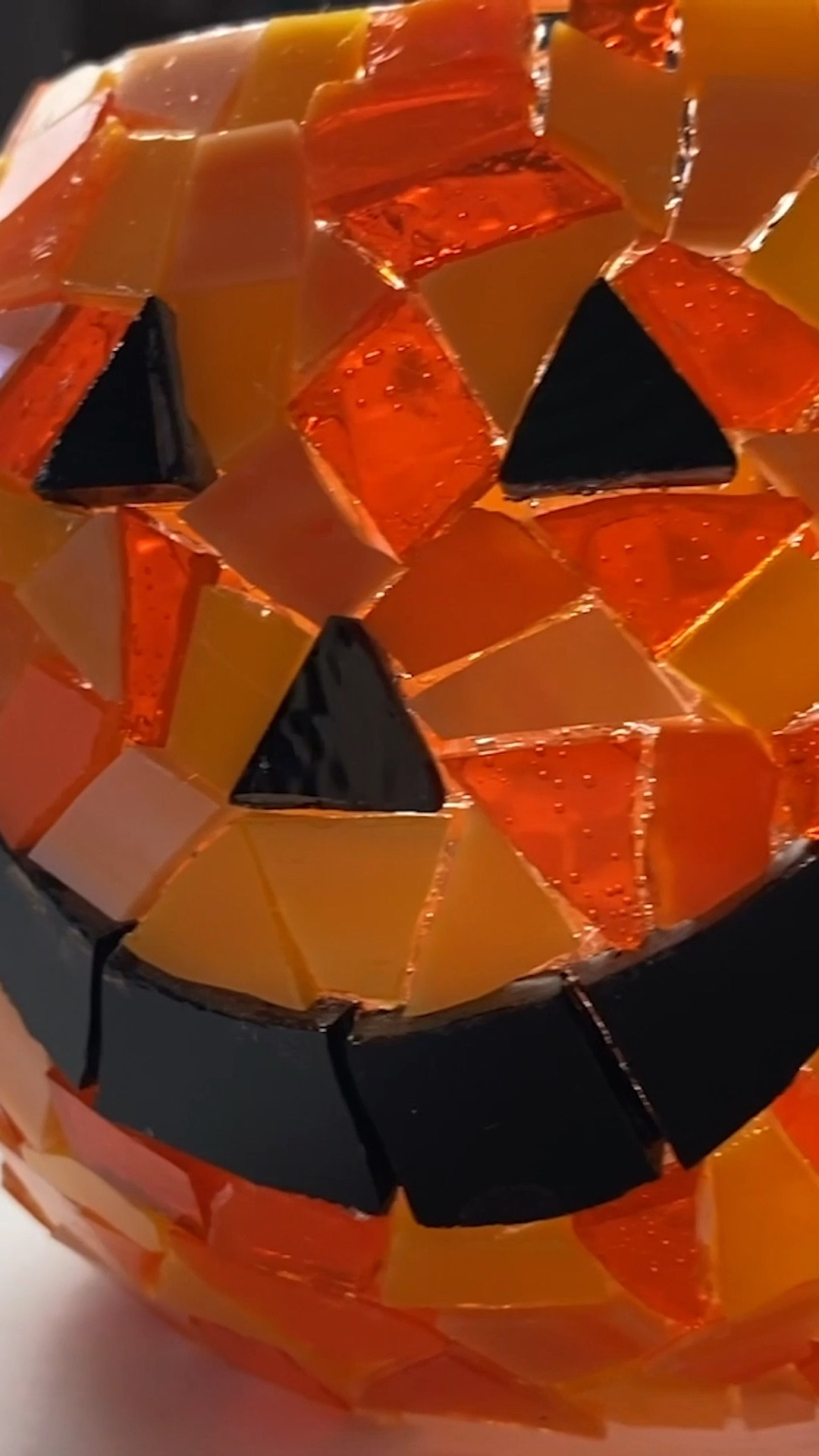 How to make a Halloween mosaic in a few steps. 🎃 Choose a substrate, your tesserae, tile the mosaic, and grout it! 🎃 For mosaic tips, tutorials, inspiration, and so much more please visit my YouTube channel: YouTube.com/julieweilbacher. Follow @julieweilbacher on Instagram for all things mosaic art. Halloween art - glass Jack o lantern - mosaic - Halloween crafts - glass pumpkin - mosaics - stained glass art - mosaic pumpkin - diy Halloween crafts - diy Halloween decor - mosaic art

#LTKFindsUnder50 #LTKVideo #LTKHalloween