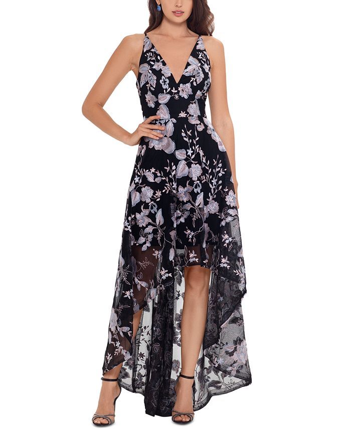 XSCAPE
          
        
  
      
          Embroidered A-Line High-Low Dress | Macys (US)