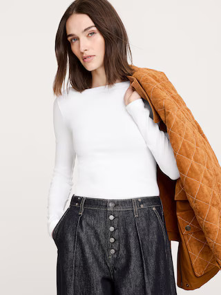 Ribbed Boat-Neck T-ShirtRibbed Boat-Neck T-Shirt$55.00 $34.99Image of 5 stars, 4.78 are filled, 1... | Banana Republic (US)