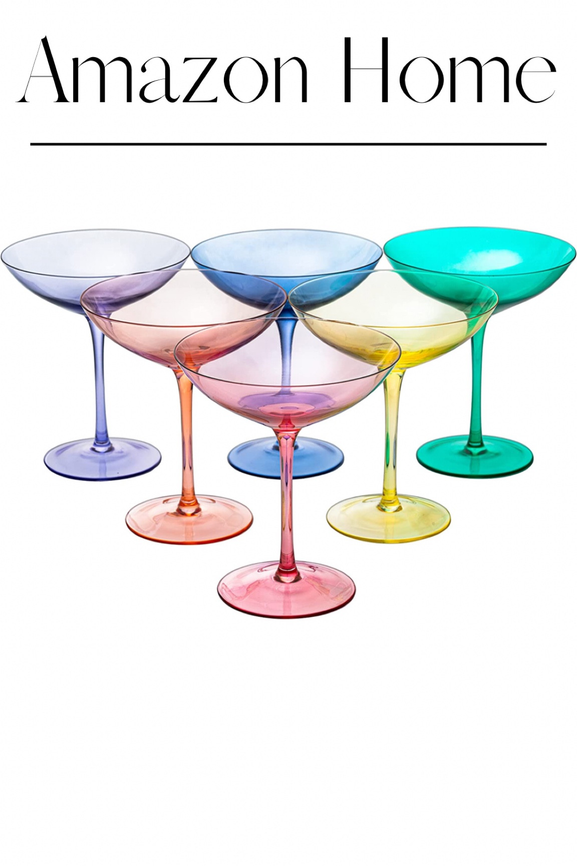 Colorful wine glasses home kitchen accessories holiday hostess gift 

#LTKunder100 #LTKSeasonal #LTKhome