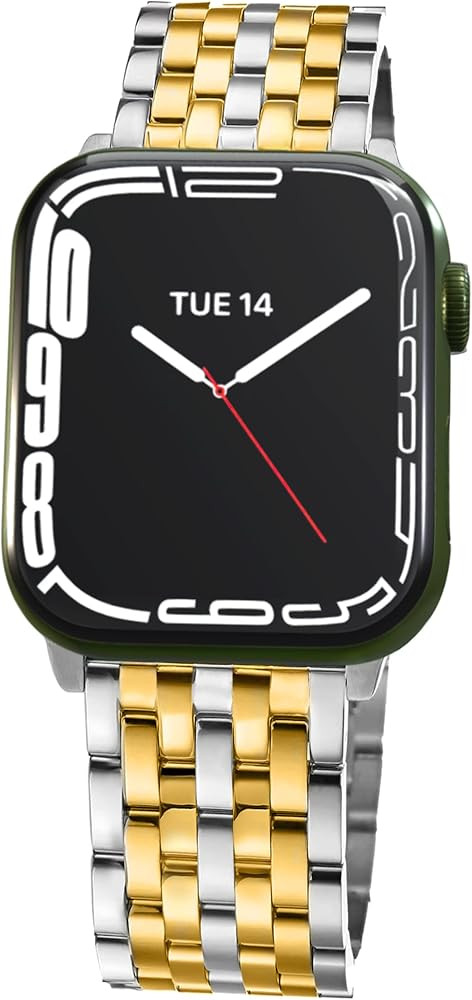 Seven-link Dressy Band for Apple Watch Women, Stainless Steel Band for iWatch 38-49mm | Amazon (US)