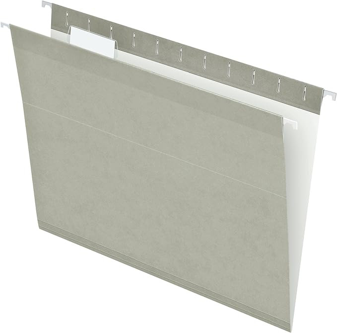 Pendaflex Reinforced Hanging File Folders, Letter Size, Gray, 1/5 Cut, 25/BX (4152 1/5 GRA) | Amazon (US)