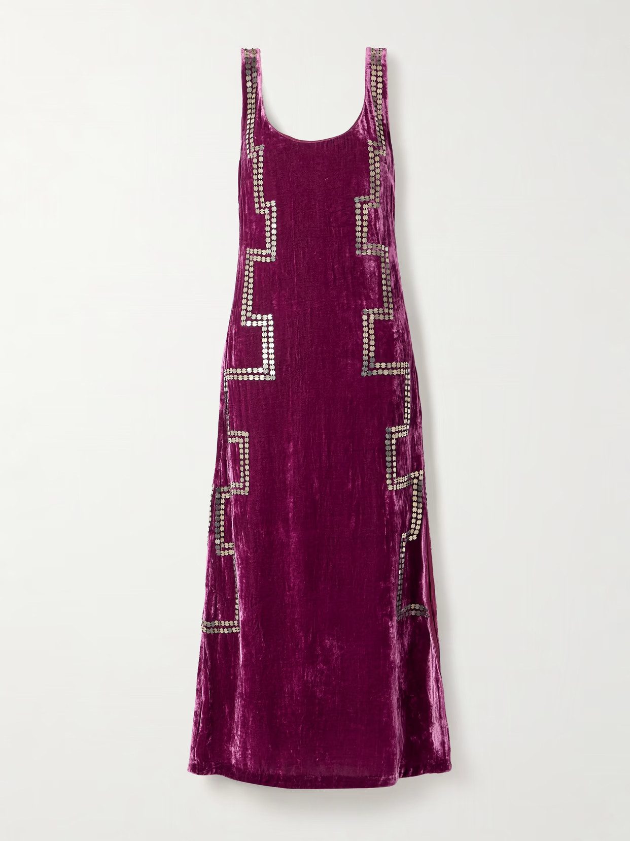 ALIX OF BOHEMIA - Adele Embellished Crushed-velvet Maxi Dress - Purple | NET-A-PORTER (US)