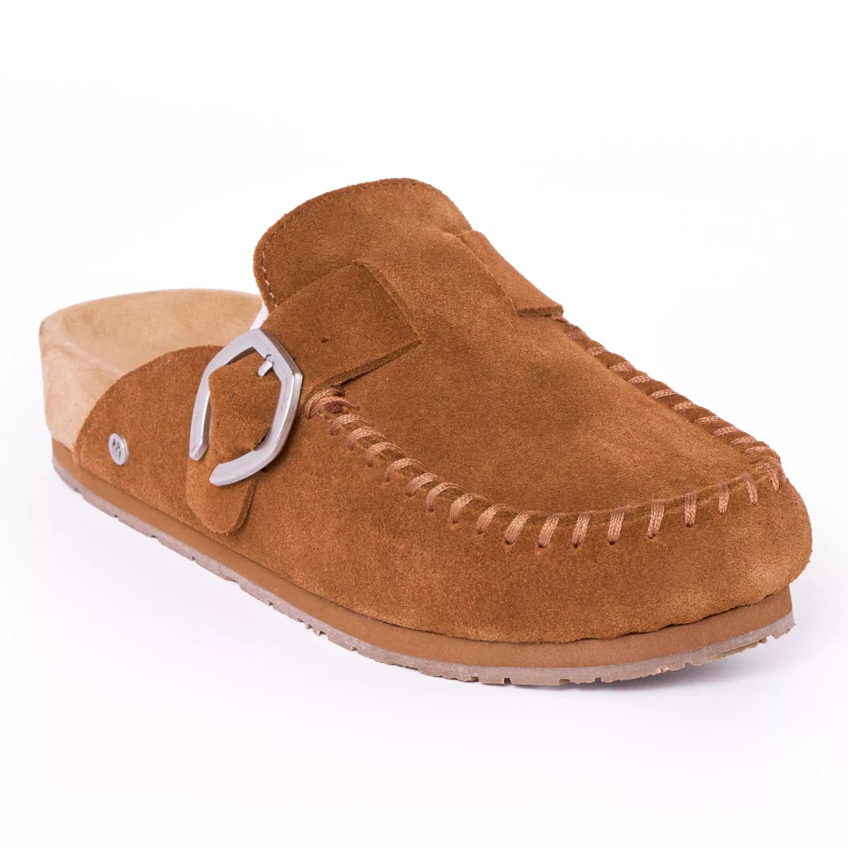 Minnetonka Women's Suede Buckle Clogs 6000901 Brown - 10 | Target