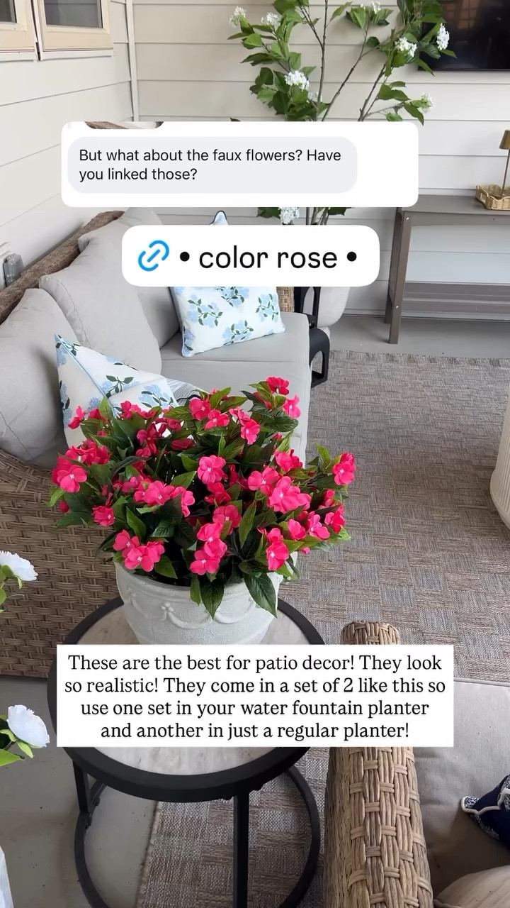 These are the best for patio decor! They look so realistic! They come in a set of 2 like this so use one set in your water fountain planter and another in just a regular planter!

#LTKSeasonal #LTKHome #LTKmomlife