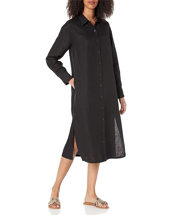 The Drop Women's Fiona Relaxed Linen Midi Shirt Dress | Amazon (US)
