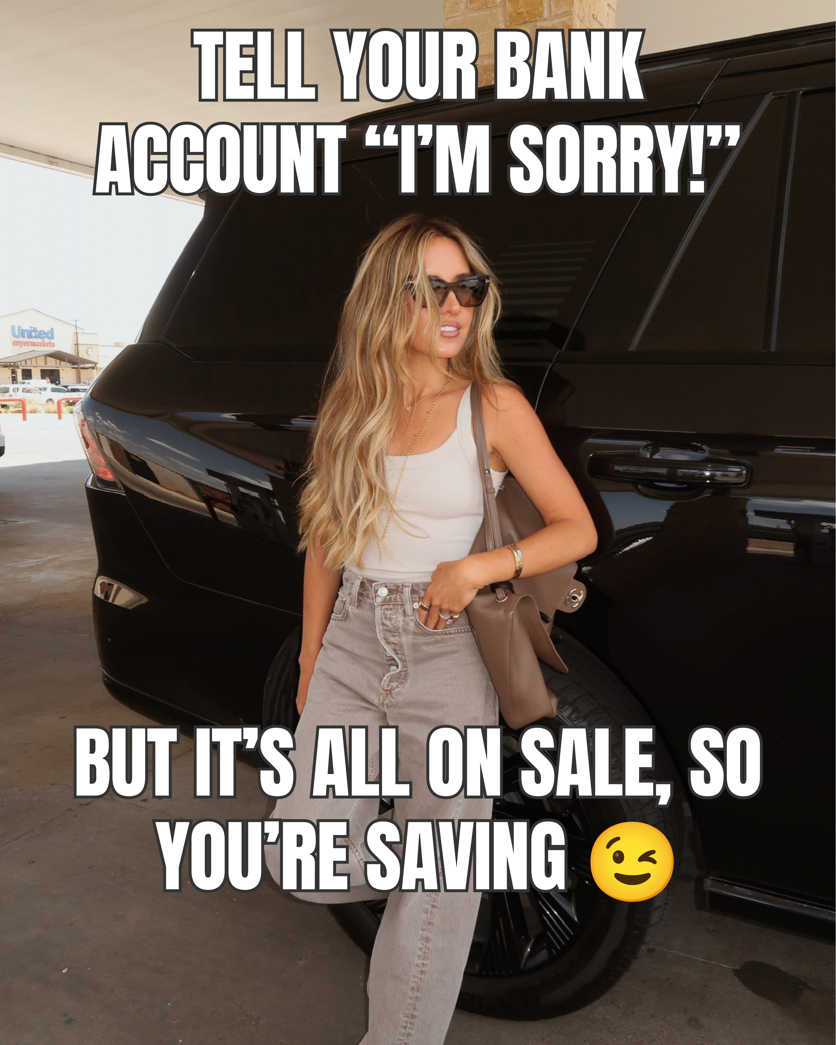 Tell your bank account "i'm sorry!" But its all on sale so you're saving!  

 