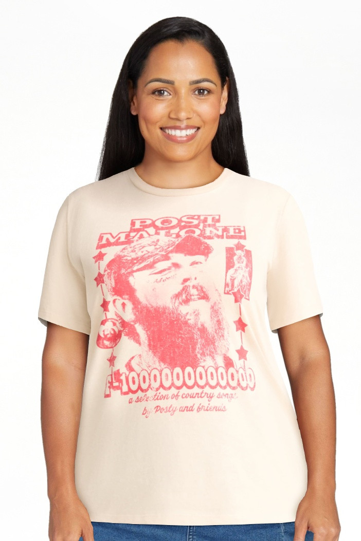 Post Malone Women’s Graphic Band T-Shirt, Short Sleeve | Walmart (US)