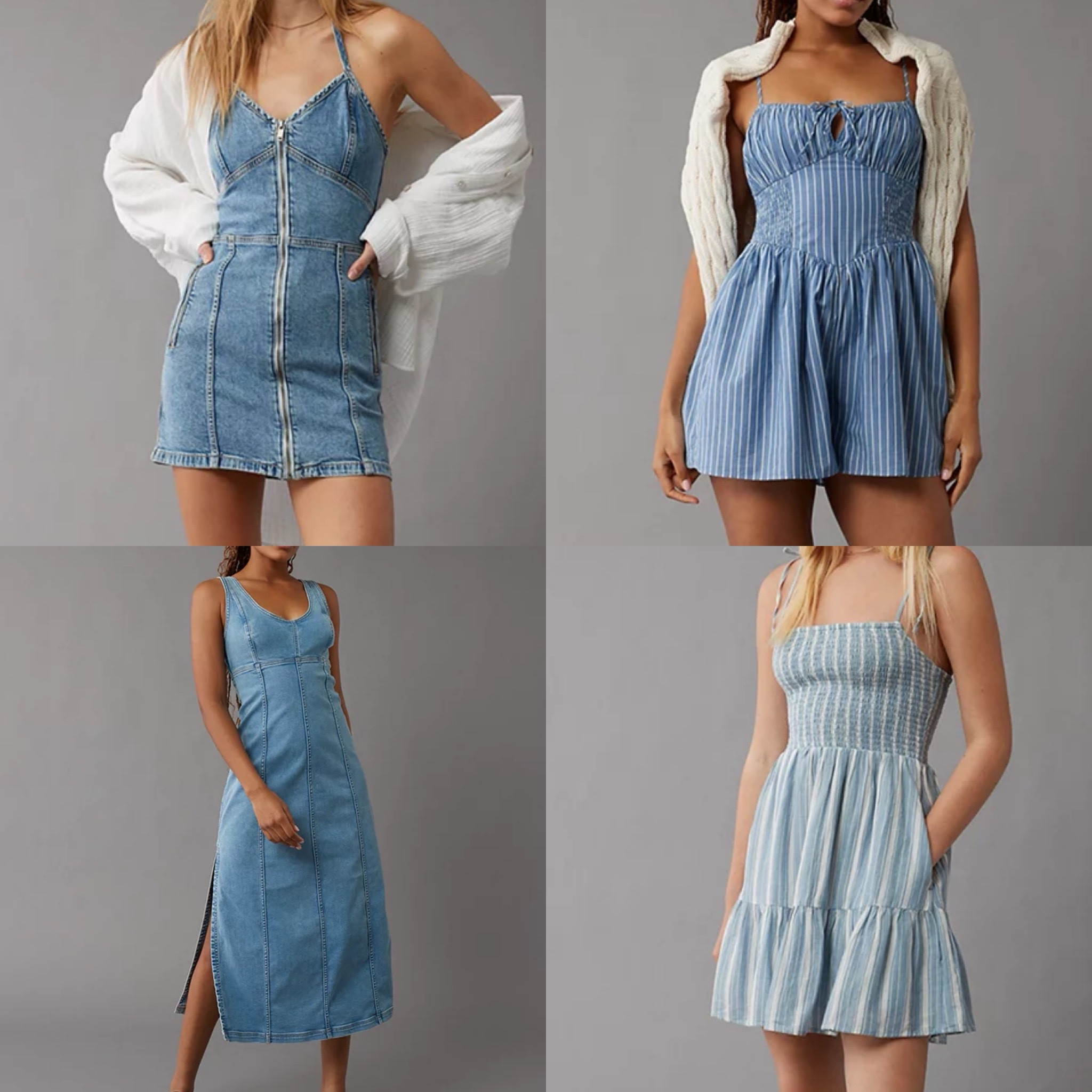 Denim dresses @ae @style @dress #concert #dress #style #sale 

#LTKStyleTip #LTKFindsUnder50 #LTKFestival