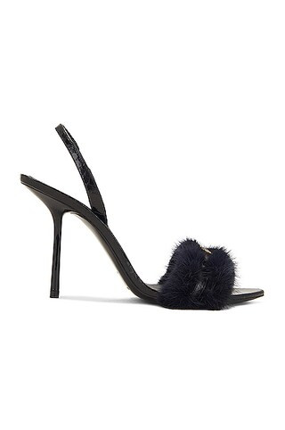 Saint Laurent Ilona Slingback Heels in Navy | FWRD 