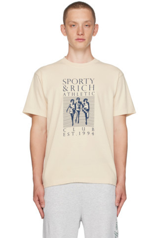 Sporty & Rich - Beige Printed T-Shirt | SSENSE