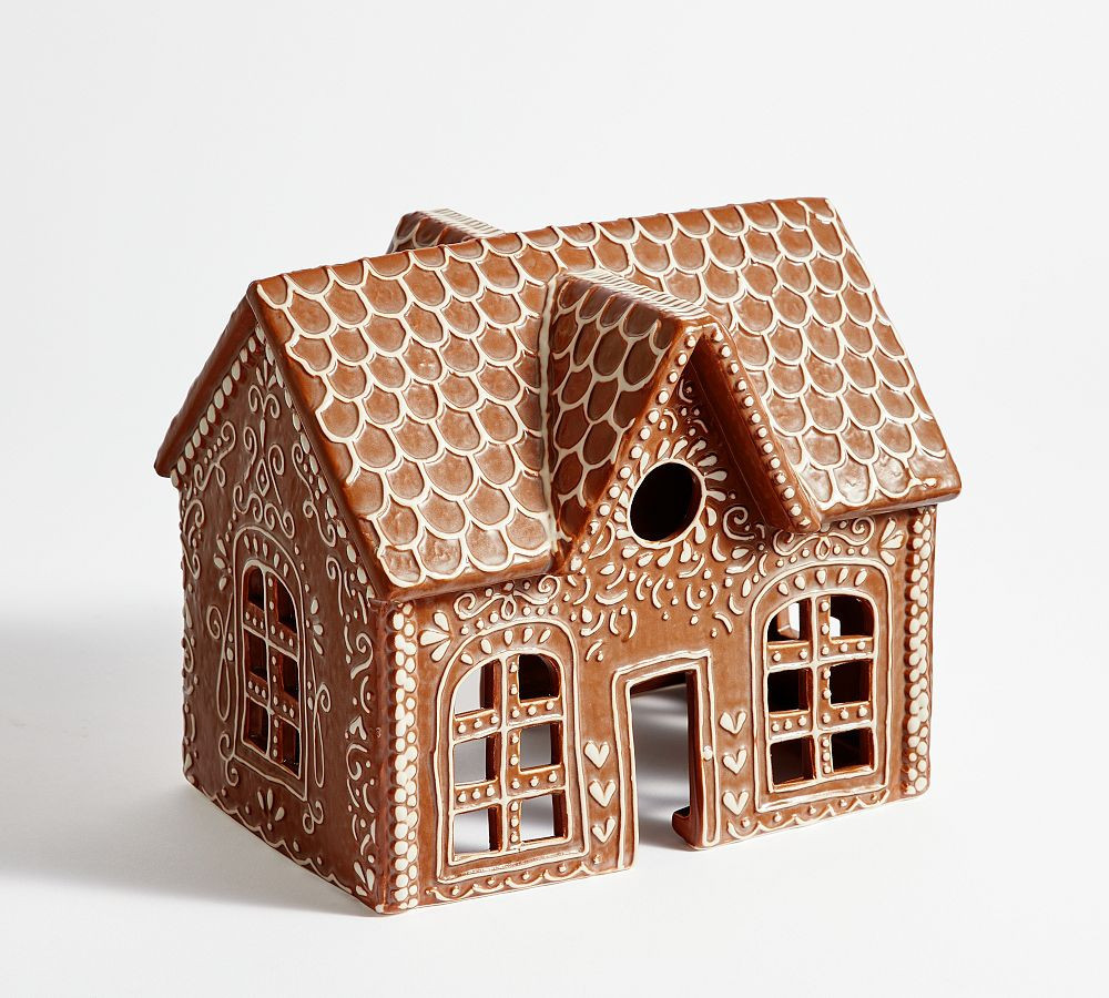 Gingerbread Village House, Wide, Brown | Pottery Barn (US)