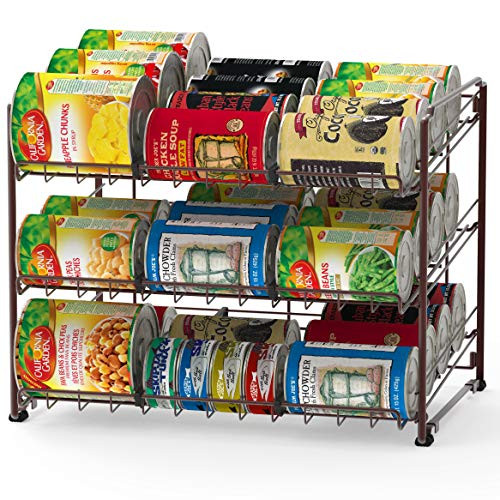 Simple Houseware Stackable Can Rack Organizer, Bronze | Amazon (US)