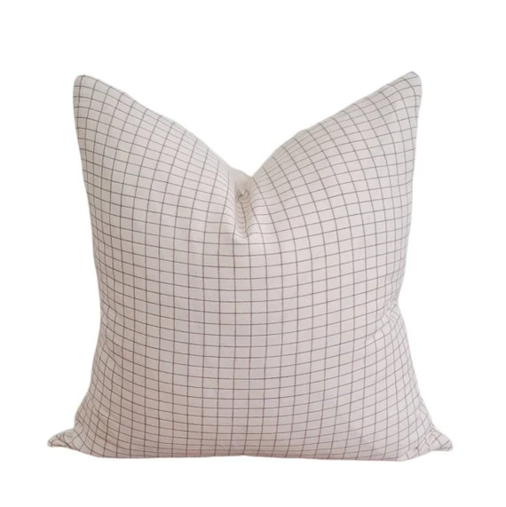 OLIVER || plaid checked pillow cover | Etsy (US)