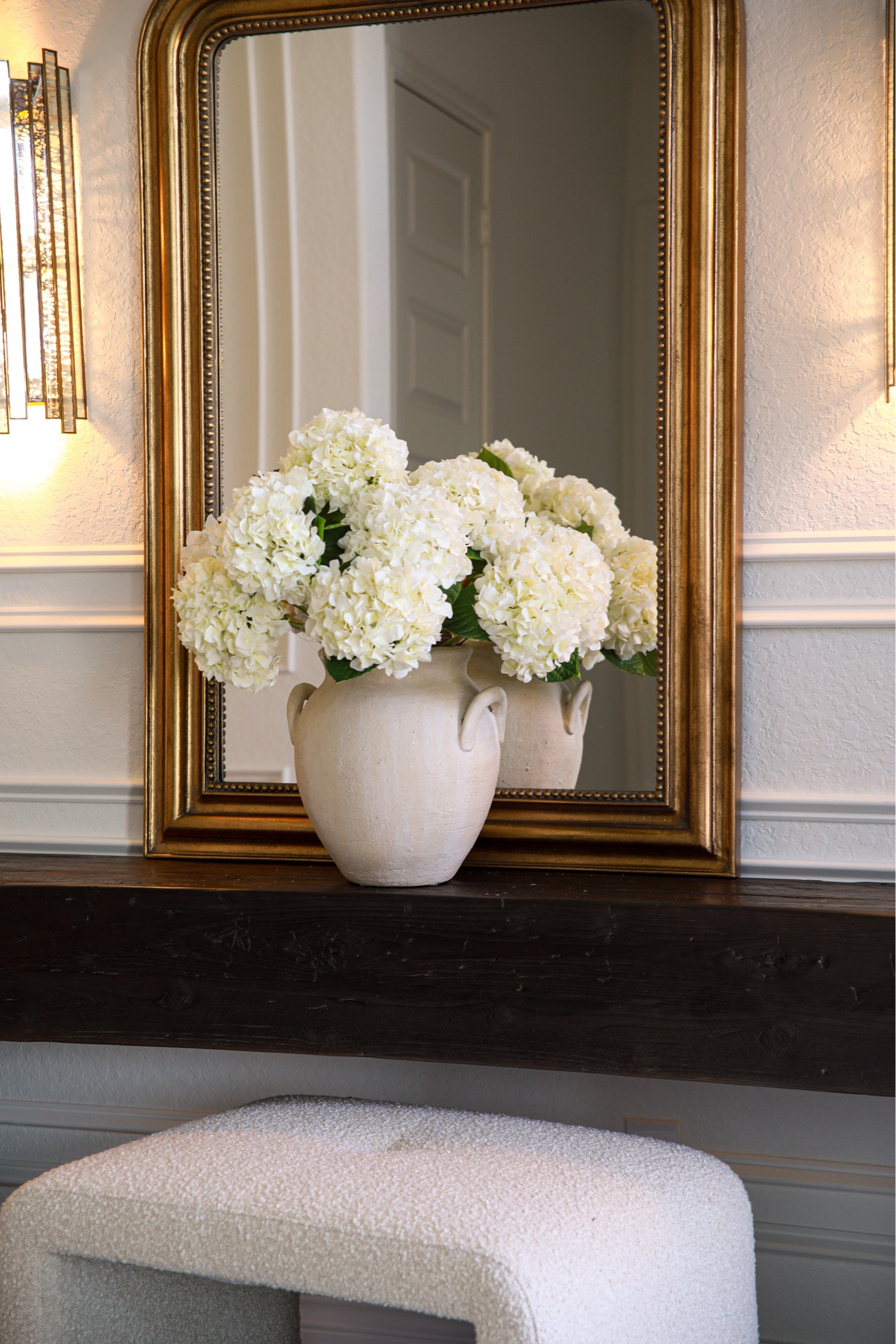 My faux floral arrangement home decor . 

Use BLOOMS25 for $25 off my hydrangeas. I used 10 stems total 

#LTKHome
