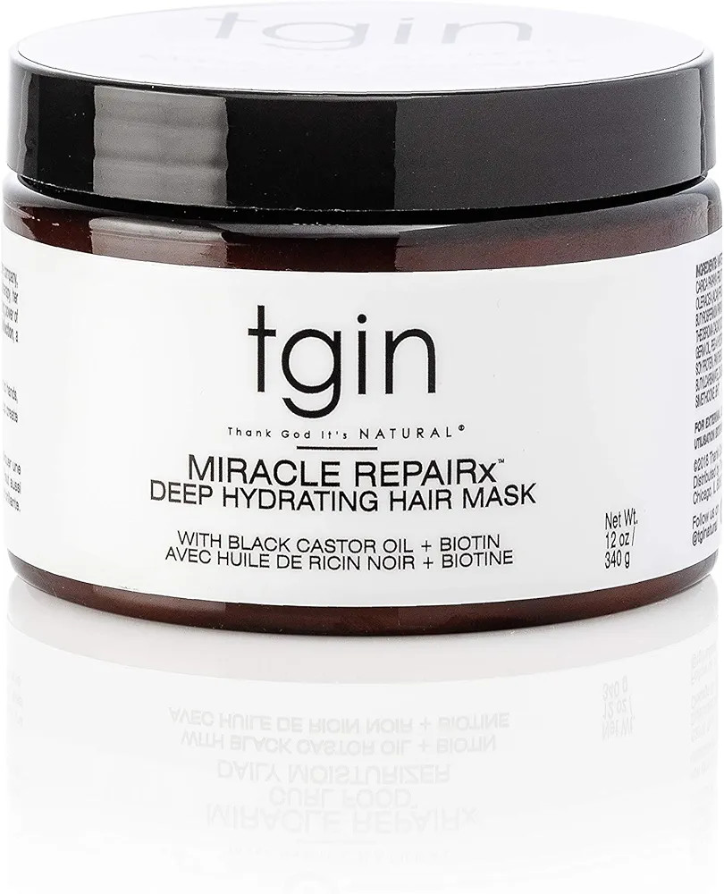 tgin Miracle RepaiRx Deep Hydrating Hair Mask for Curly, Coily and Wavy Hair, with Biotin and Bla... | Amazon (US)