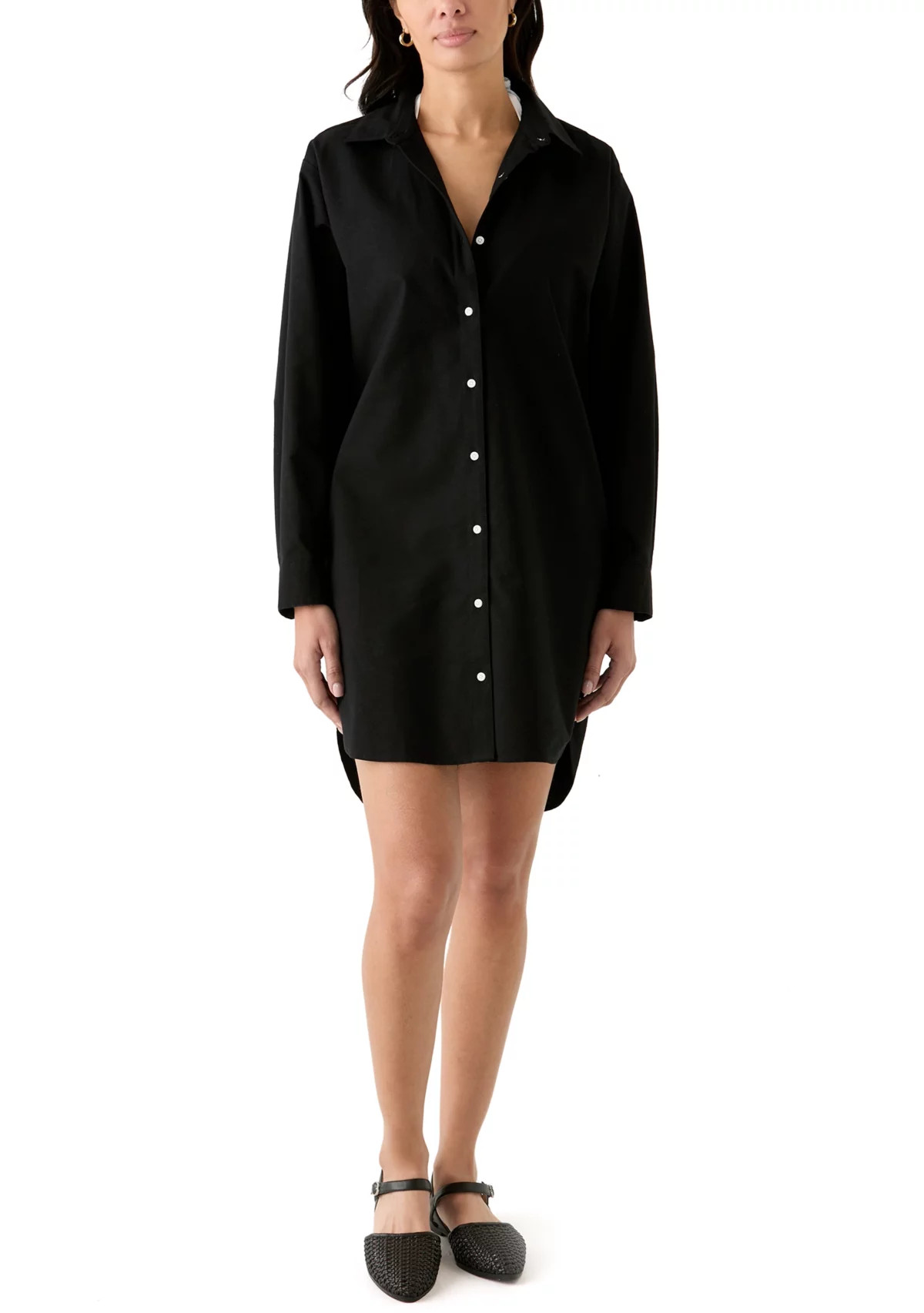 Crown & Ivy™Women's Long Sleeve Button Down Dress Cover-Up | Belk