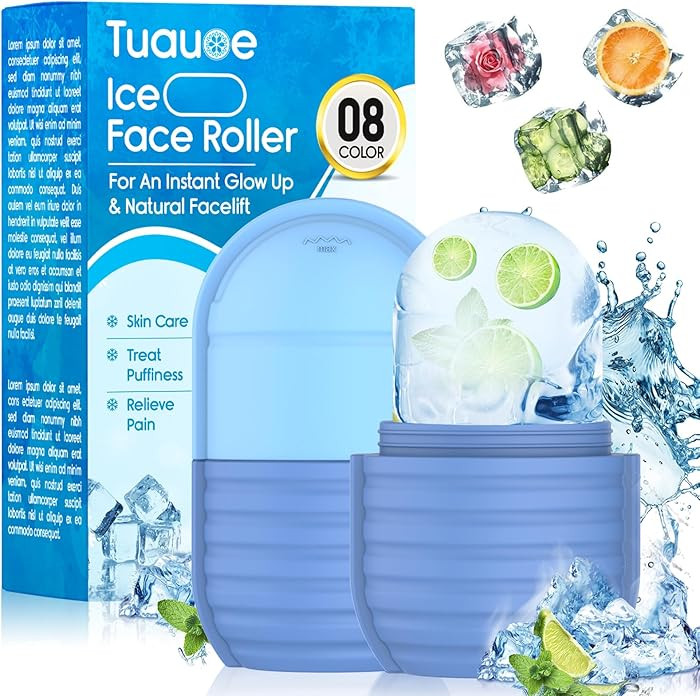 1Pcs Ice Roller for Face, Ice Face Roller, Reusable Silicone Ice Mold for Face, Facial Beauty Ice... | Amazon (US)