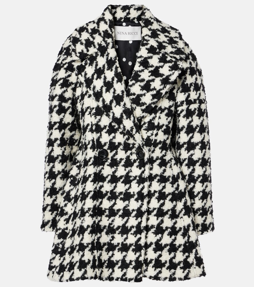 Nina Ricci Houndstooth double-breasted coat | Mytheresa (US/CA)