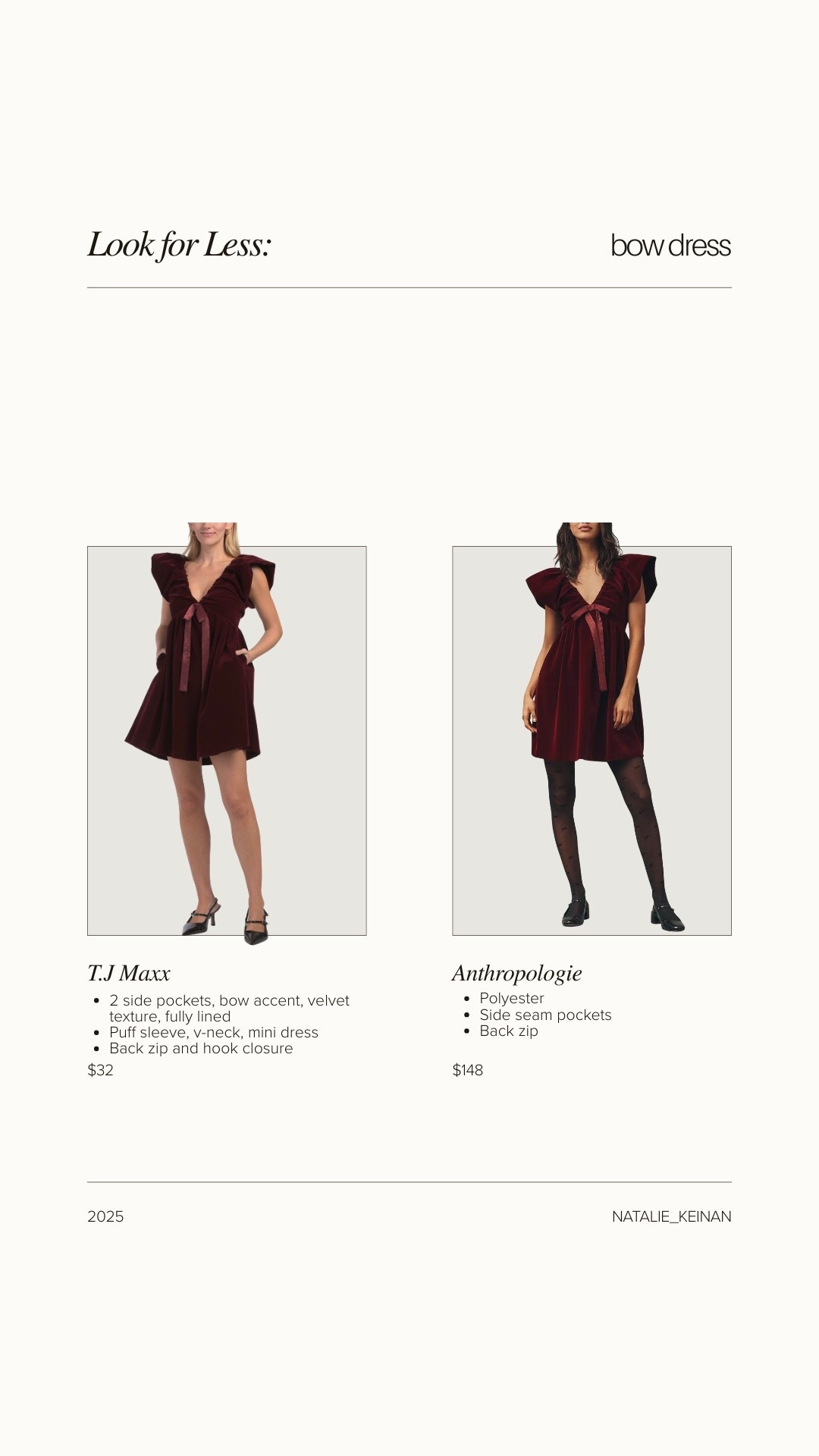 Velvet bow dress look for less!! ITS THE SAME DRESS!!!! 

#LTKHoliday #LTKCyberWeek #LTKGiftGuide