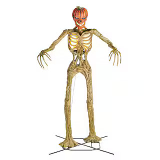 Home Accents Holiday 12 ft Giant-Sized Inferno Pumpkin Skeleton with LifeEyes™ LED Eyes Hallowe... | The Home Depot