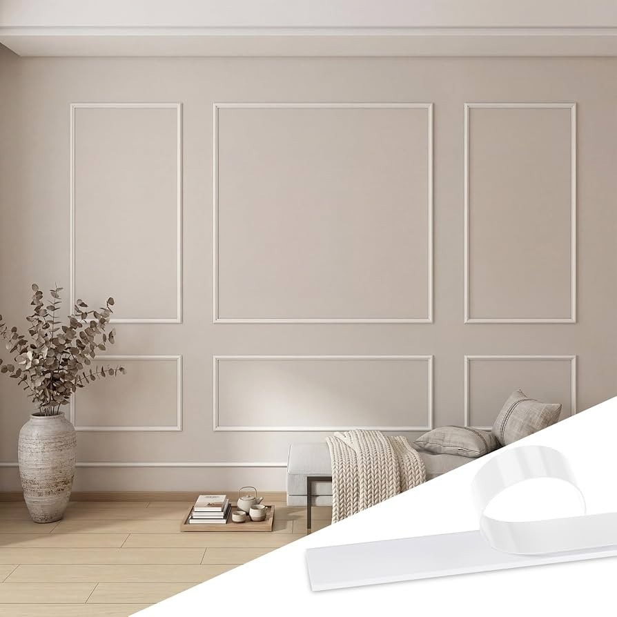Pangda Peel and Stick Wall Molding Kit, 3D Premade Accent Molding Wainscoting Panel for Interior ... | Amazon (US)