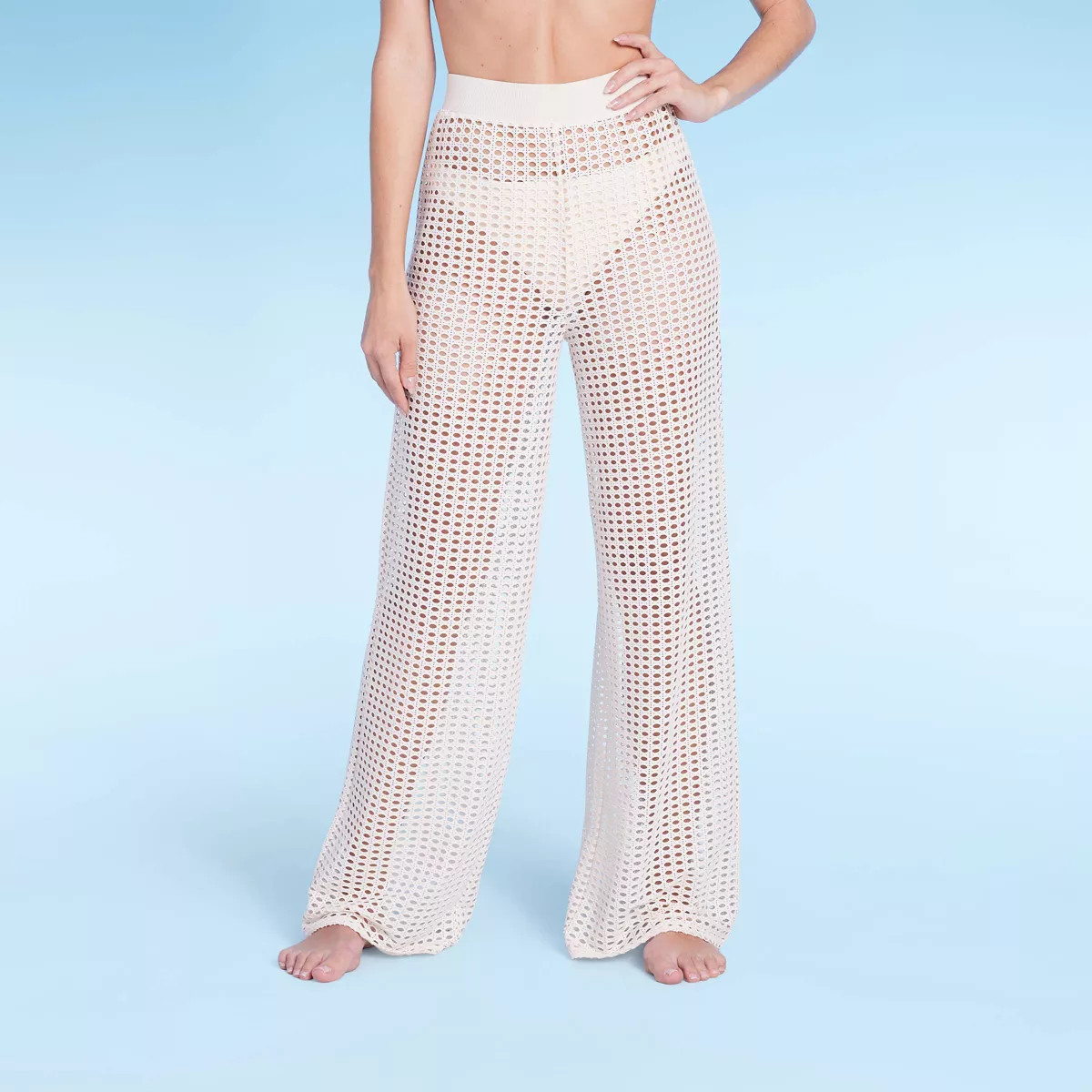 Women's Pull-On Cover Up Pants - Shade & Shore™ Cream | Target