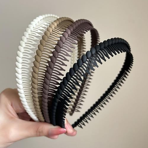 Headbands with Teeth for Women Non Slip, Plastic Comb Headband with Teeth, Head Bands for Women's Hair, Comfortable Hairbands Hair Accessories for Women Girls | Amazon (US)