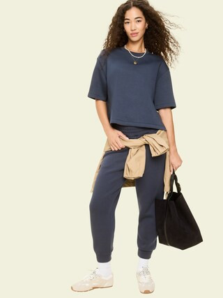 Bounce Fleece Relaxed Short-Sleeve Top | Old Navy (US)