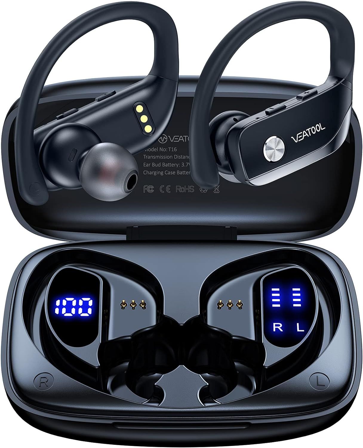 Amazon.com: Wireless Earbuds Bluetooth Headphones 48hrs Play Back Sport Earphones with LED Displa... | Amazon (US)