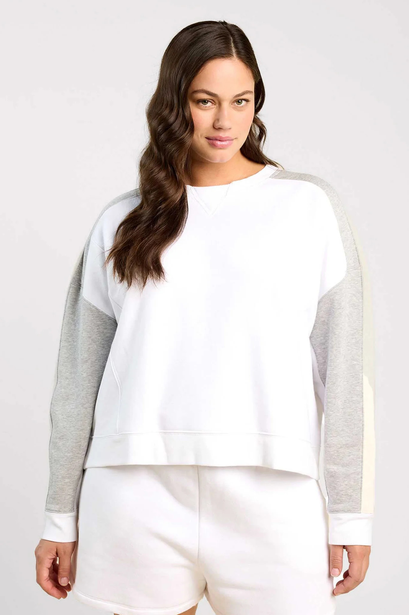 Vintage Fleece Sideline Crew | Black/Bone | Nuuds US