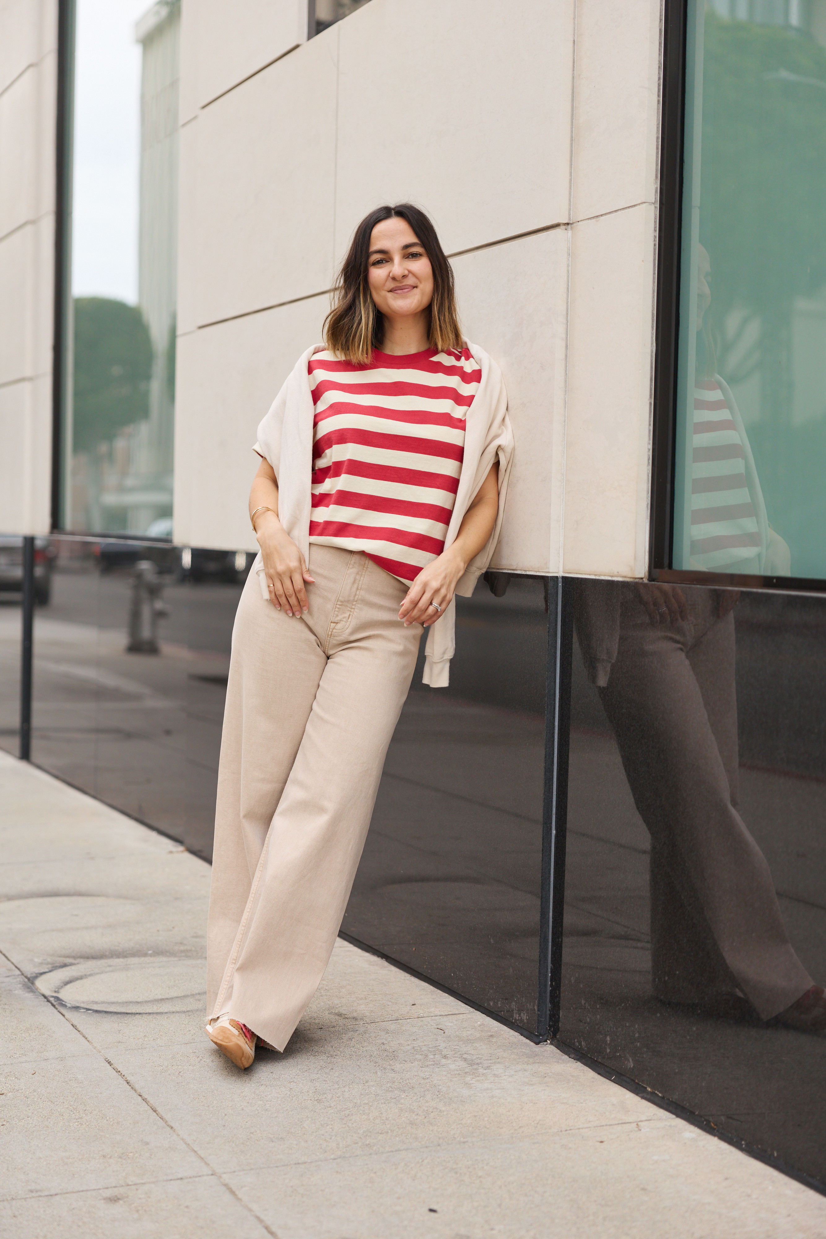 An easy weekend ready outfit! These wide leg pants are a favorite for wearing into spring and an easily be elevated for dressier events! 

 #LTKootd #LTKSeasonal