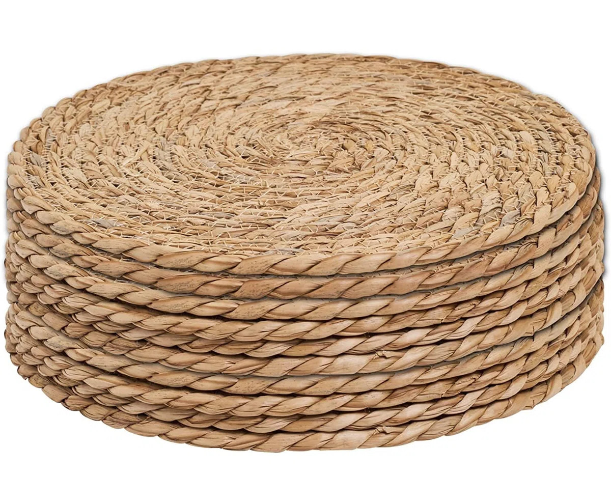 Amillya 10pcs 13" Natural Hand-Woven Round Placemant | Wayfair North America