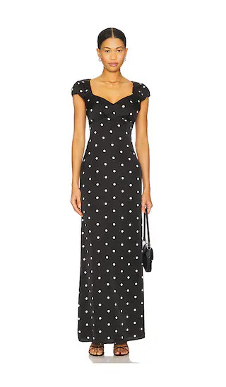 Dorothy Maxi Dress in Black & White Dot | Revolve Clothing (Global)