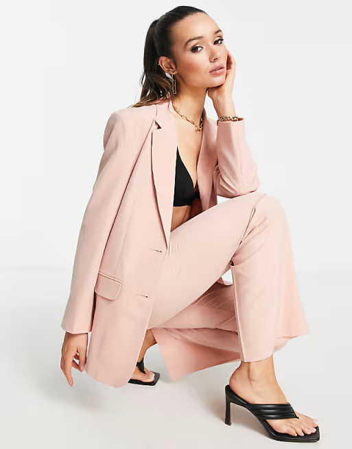 ASOS DESIGN mix & match slim boy blazer in blush | ASOS (Global)